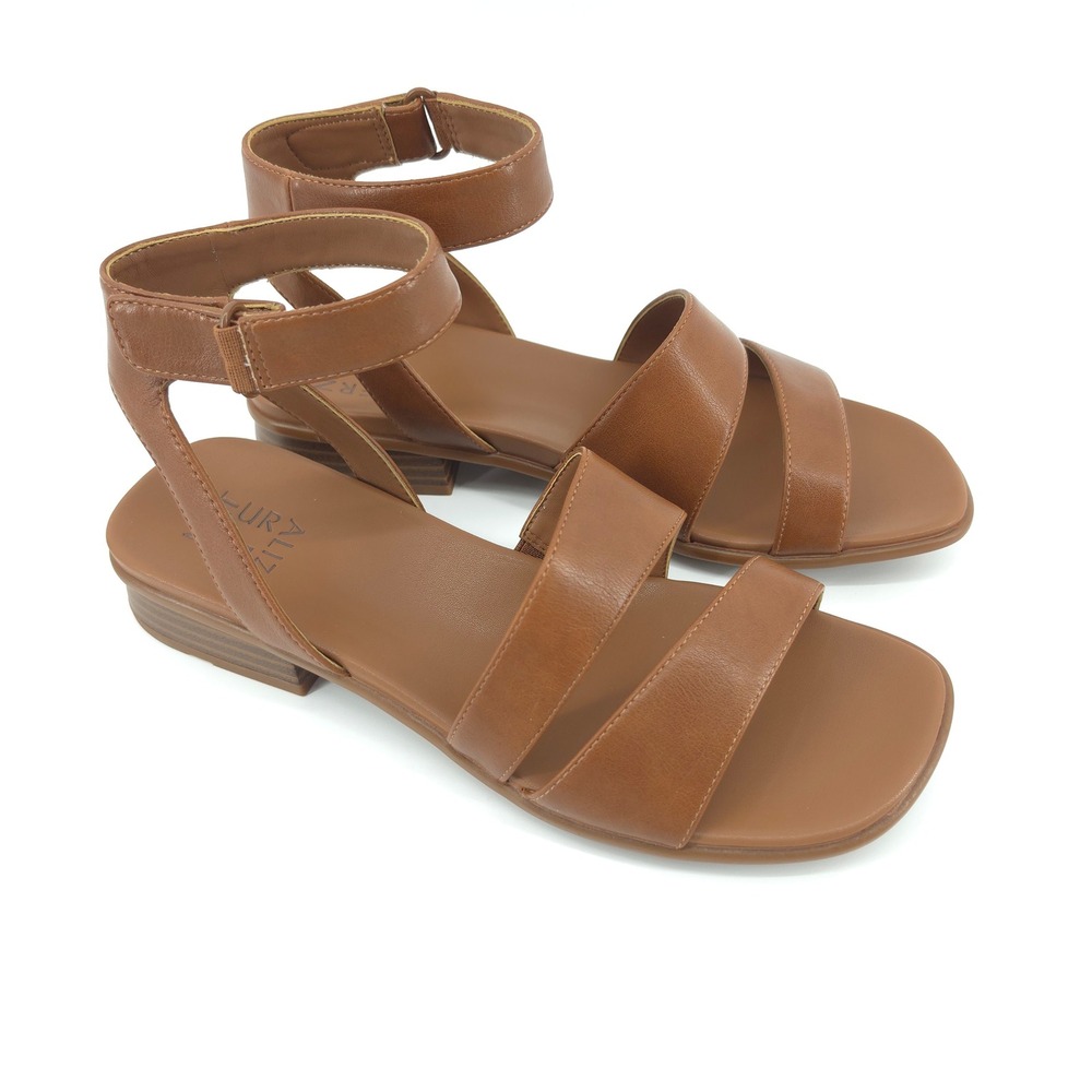 Naturalizer Womens Effie Sandal Synthetic English Tea Brown 9 Ankle Strap - Picture 2 of 7